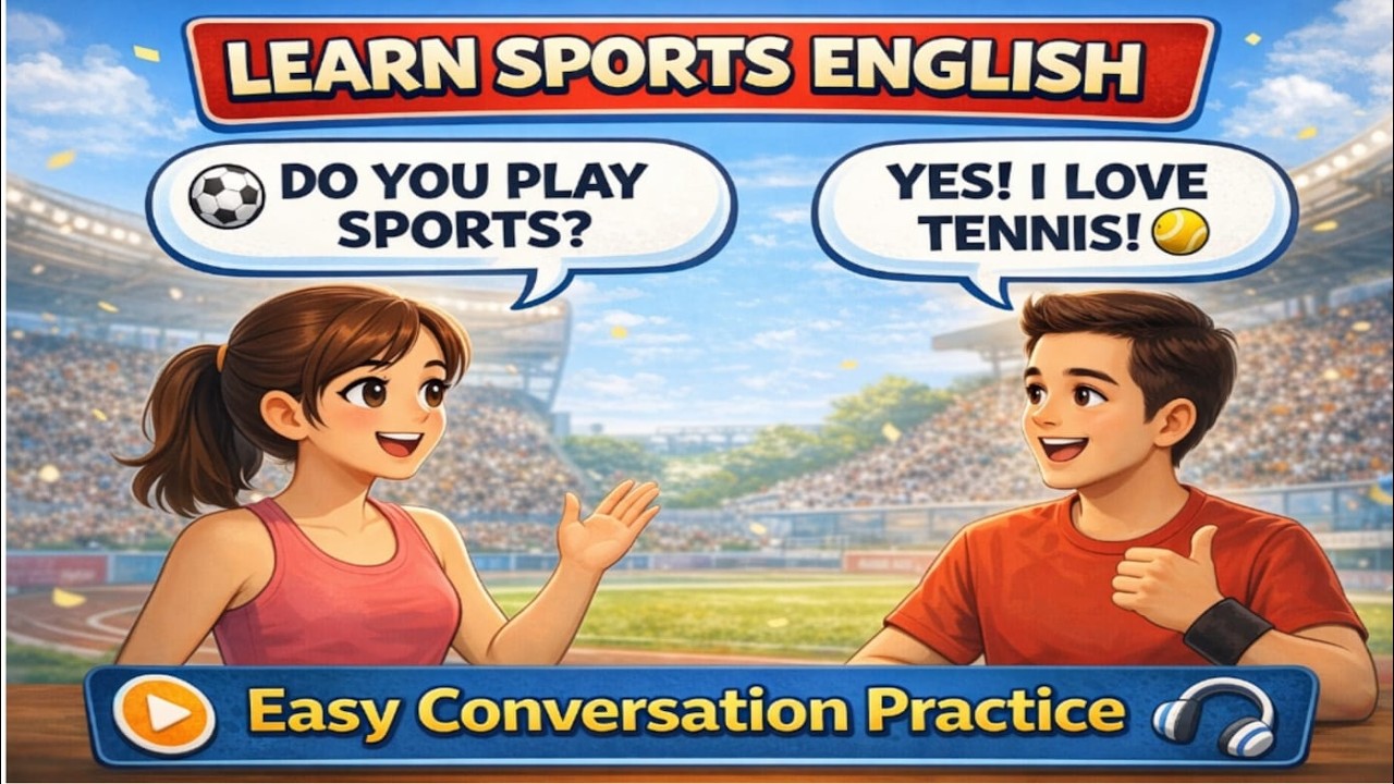 Speak English About Sports | Fun Conversation Lesson for Beginners#sportsvocabulary