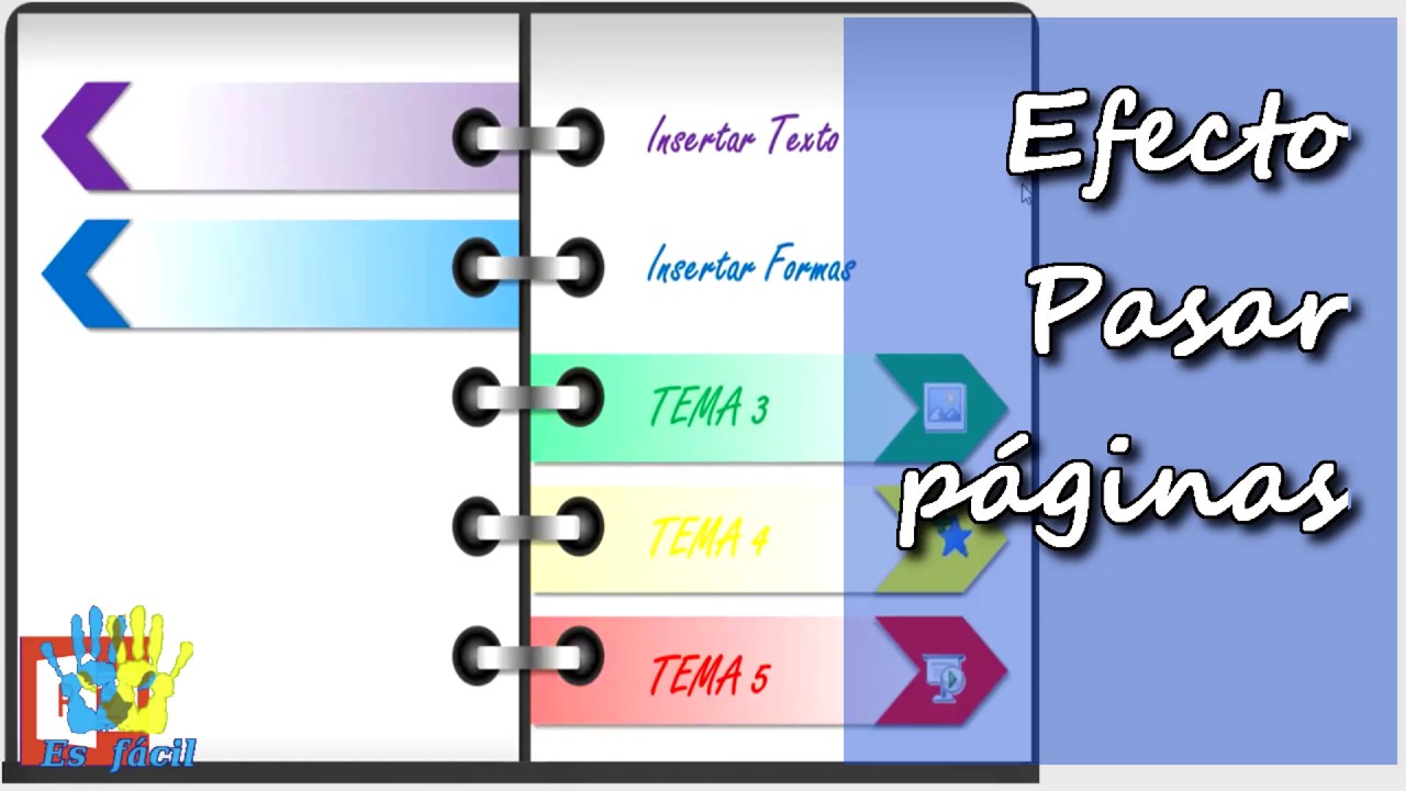 Presentación 🔥EFECTO PASAR PÁGINA en Power Point🔥. Plantilla con Animaciones.