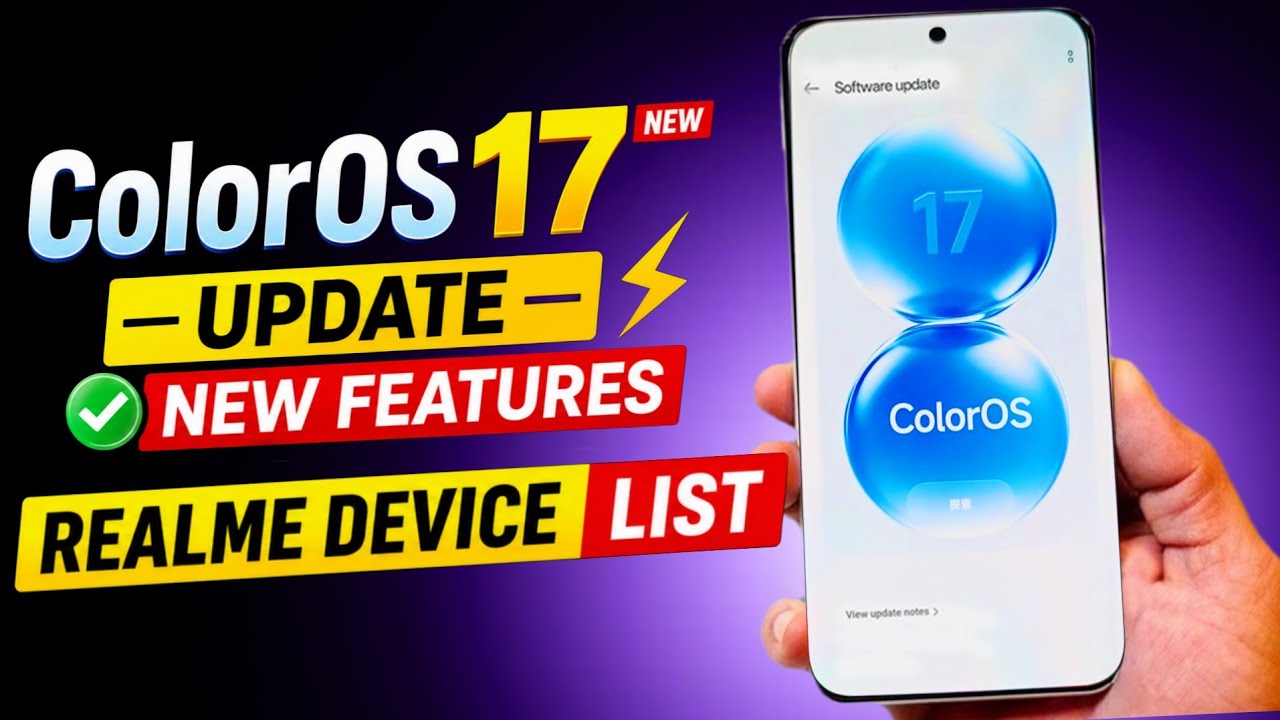 ColorOS 17 First Look 😍 New Features + Realme Eligible Device List ⚡