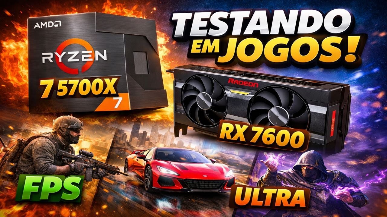 RX 7600 VALE A PENA? Testando em JOGOS com Ryzen 7 5700X | FPS + ULTRA