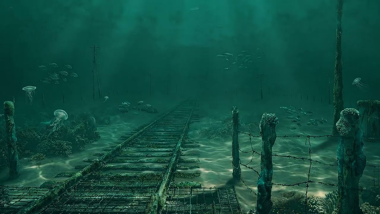 海に沈んだ線路とクラゲ｜Abandoned Underwater Railway for Sleep