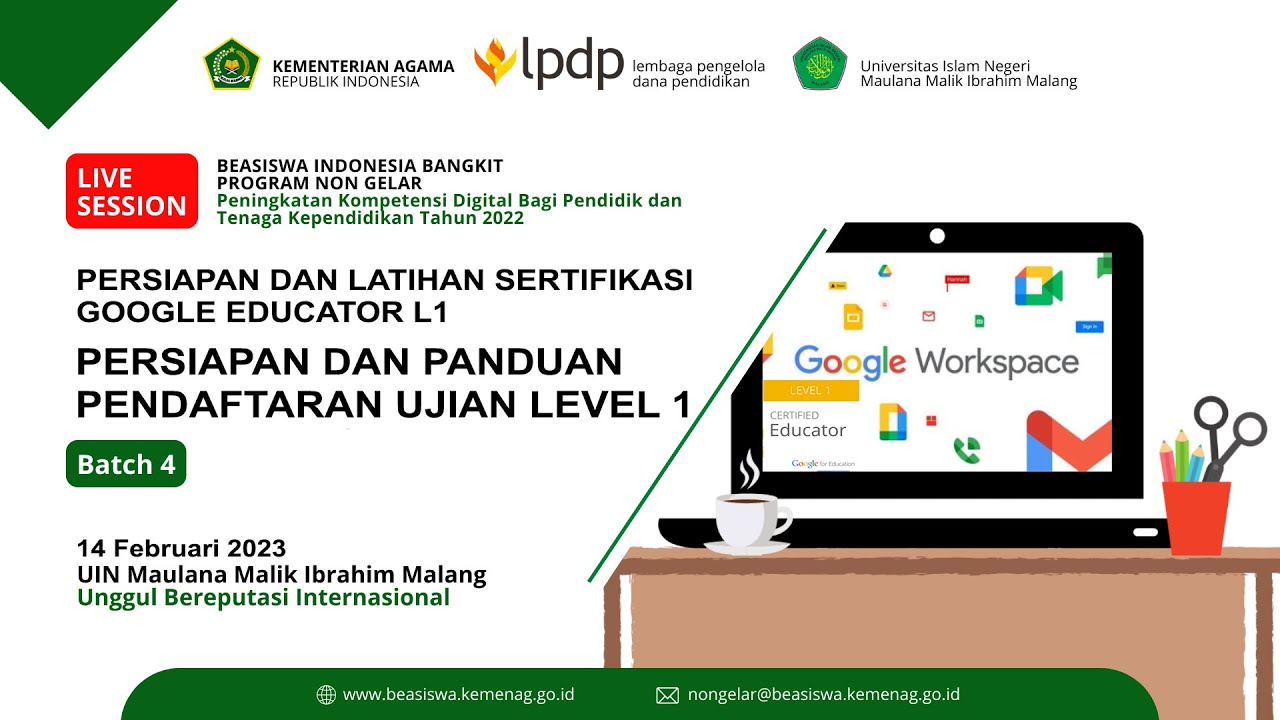 Persiapan dan Latihan Sertifikasi Google Educator L1 : Persiapan & Panduan Pendaftaran Ujian Level 1