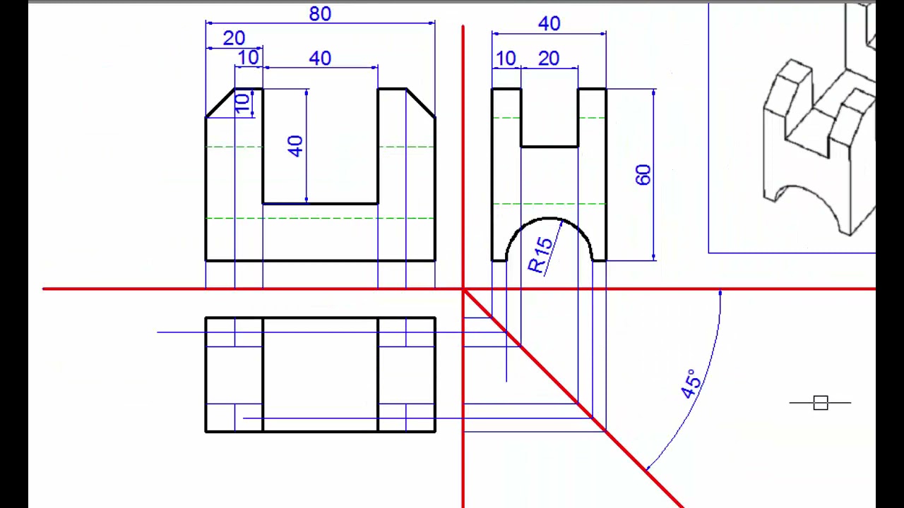 VẼ HÌNH CHIẾU THỨ 3 Phần 1