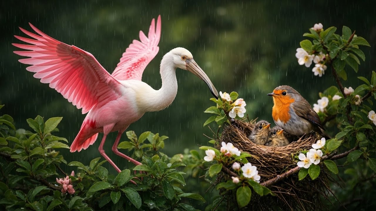 Relax Instantly with Piano, Bird Sounds & Gentle Rain 🌸 Deep Sleep & Stress Relief