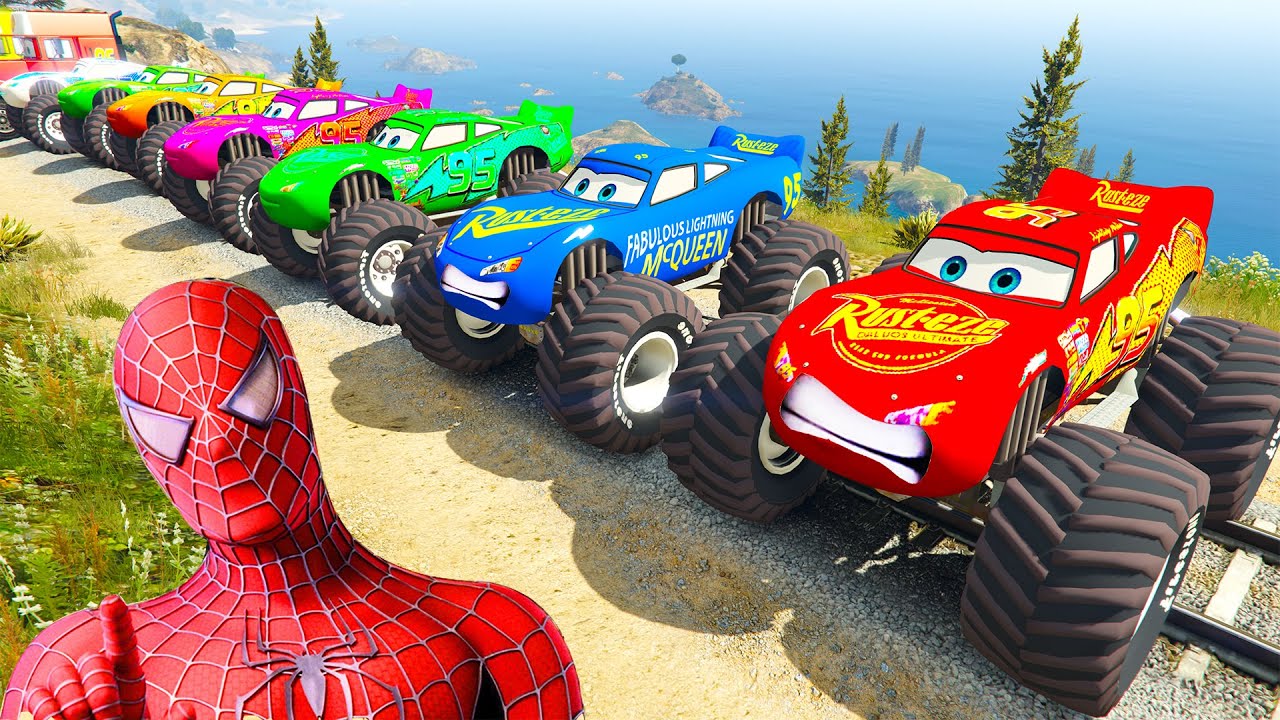 💥 Spider-Man Faces an Impossible GTA V Car Stunt Race | Super Cars Gameplay Challenge