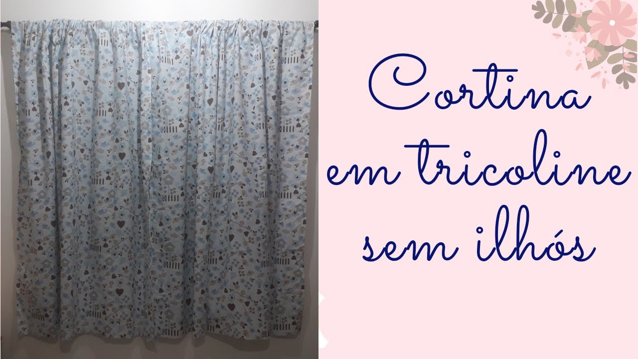 Cortina em tricoline sem ilhós