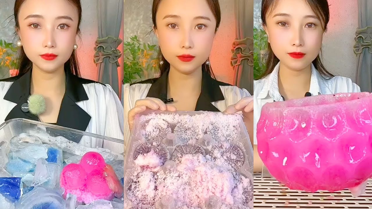 Homemade Chinese Ice Eating ASMR | Soft Frozen Desserts & Snow Ice Sounds #68