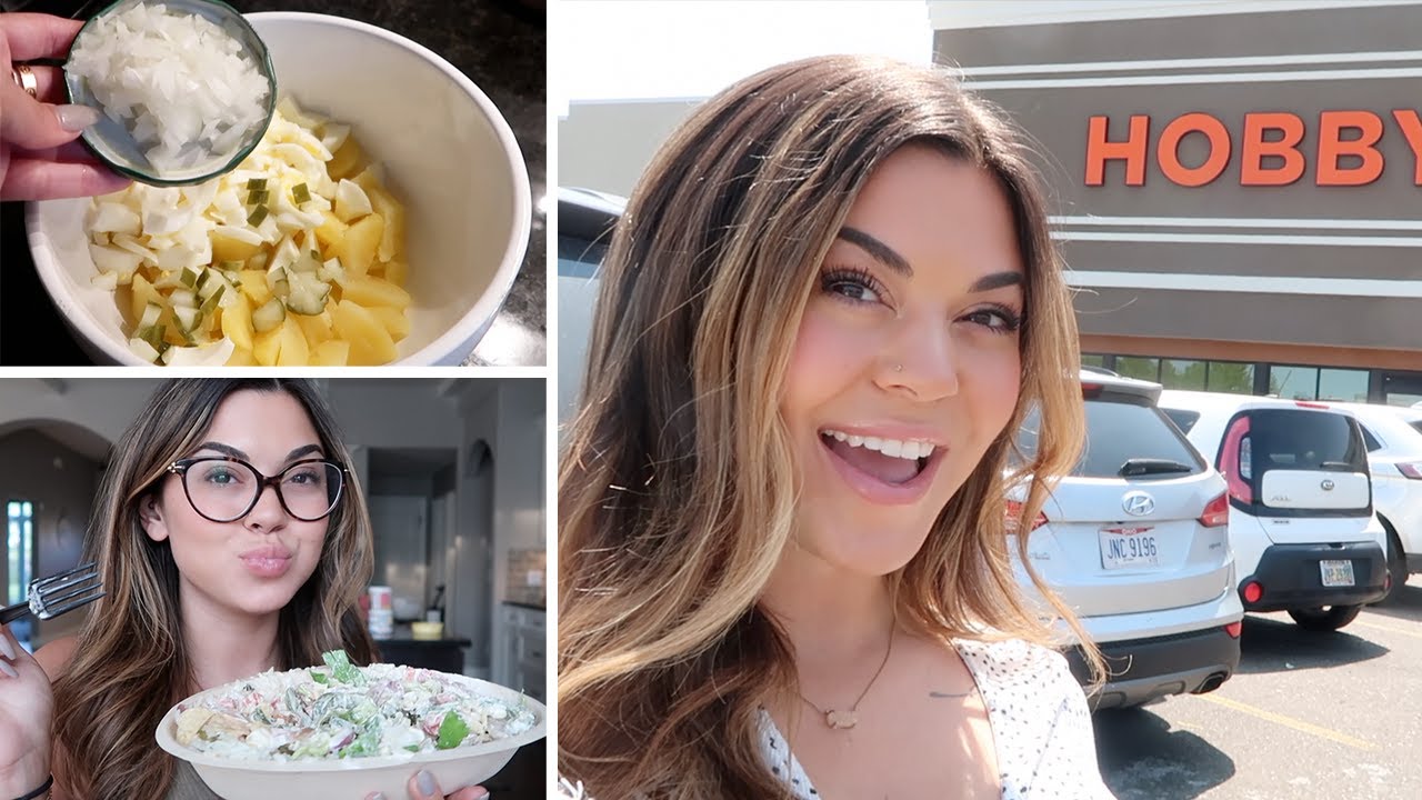 Vlog | Shopping at Hobby Lobby, Homemade Potato Salad, Chipotle
