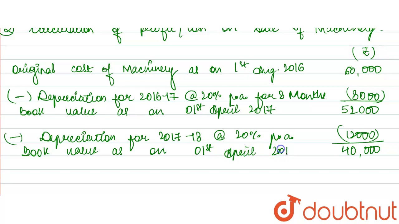 Modern Ltd. Purchased a machinery on 1st August, 2016 for Rs 60,000. On 1st Octo