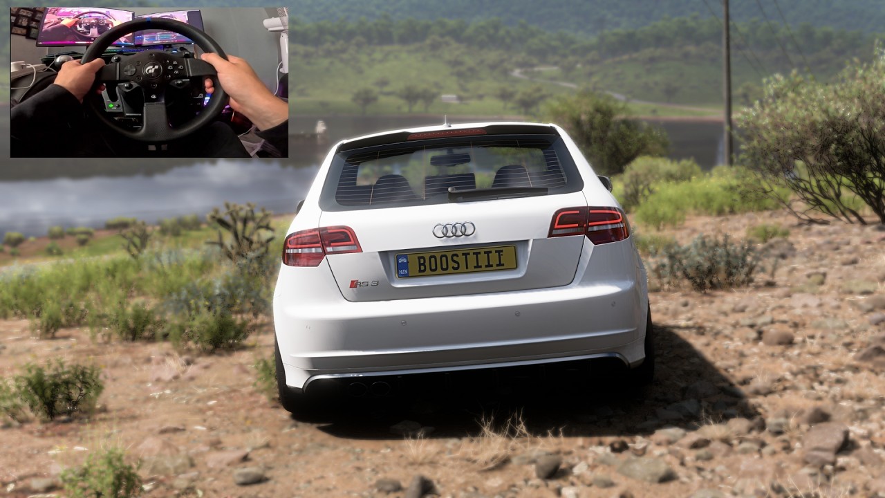 700HP Audi RS3 - Forza Horizon 5 | Steering Wheel Gameplay