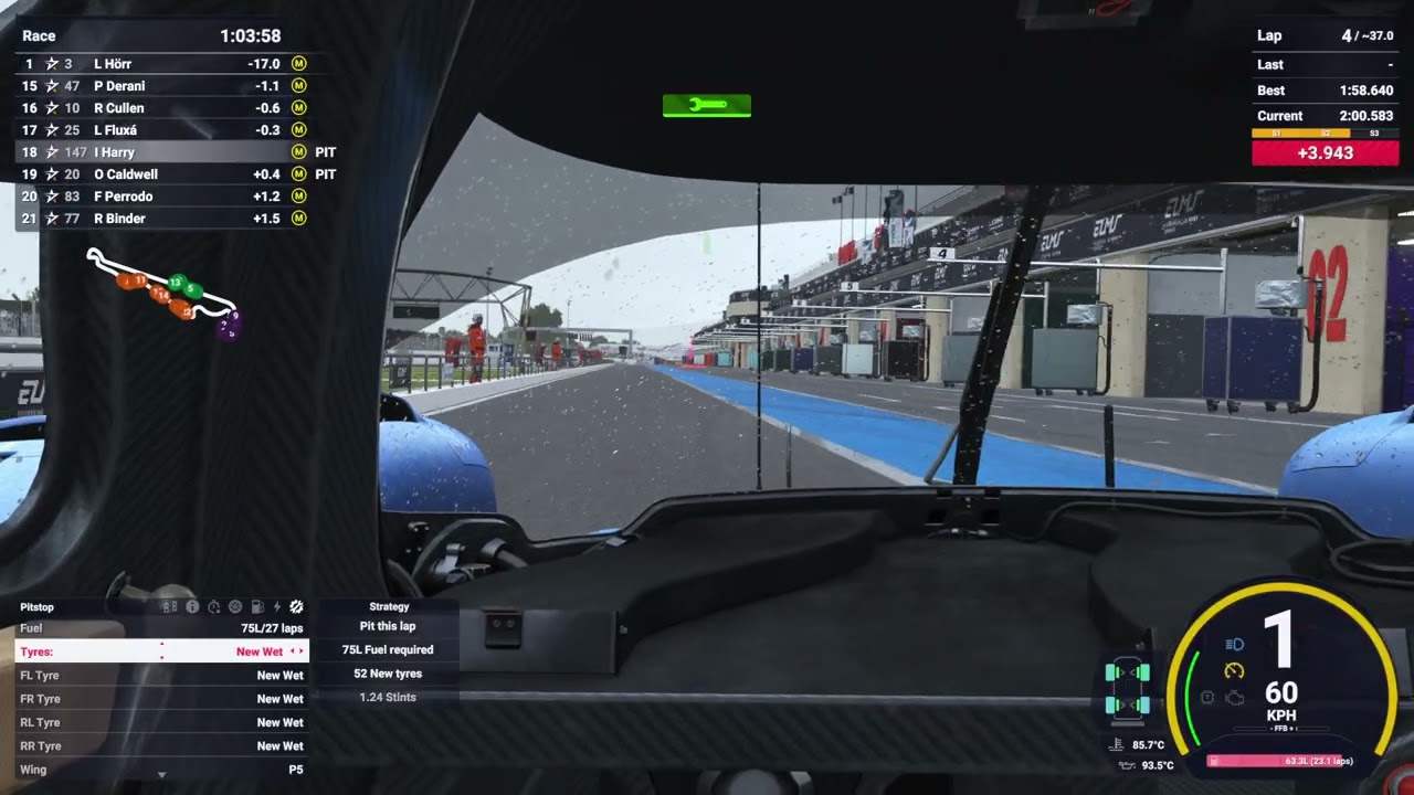 Le Mans Ultimate - ELMS - Mixed Class - Wet Paul Ricard 72 mins