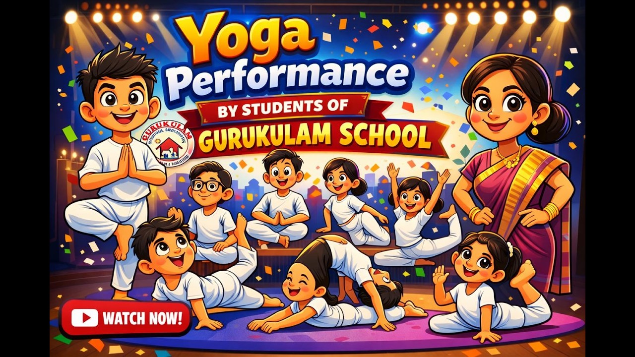 Yoga Performance by Gurukulam School Students | Silver Jubilee Celebration | Amazing Kids Yoga Show
