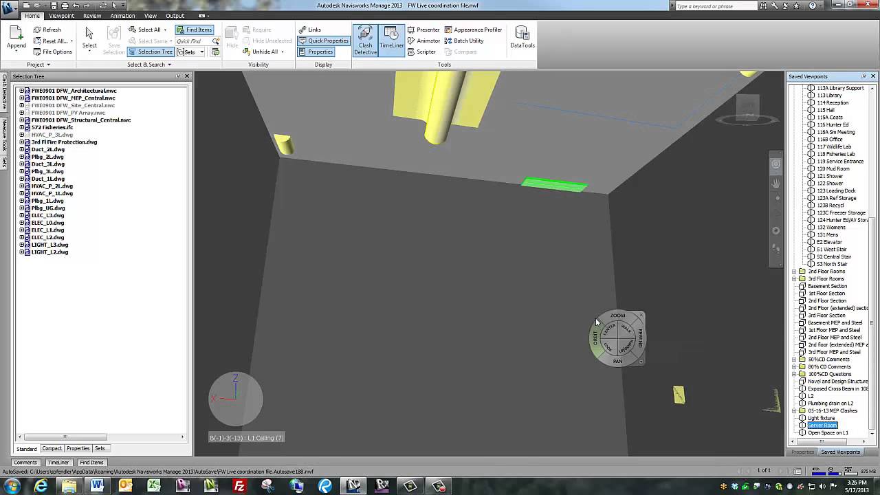 BIM: Navisworks: Using the Selection Tree