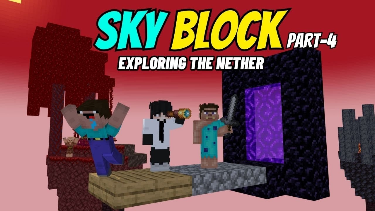 EXPLORING THE NETHER IN SKYBLOCK