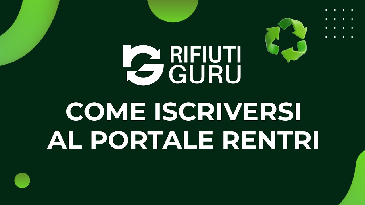 Come iscriversi al portale RENTRI