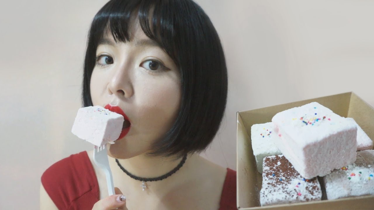 ASMR Handmade Marshmallow Eating Sounds