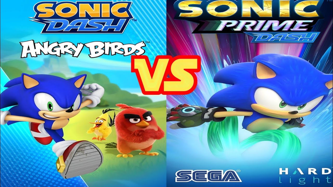 Sonic Dash 🆚 Sonic Prime Dash - Red Angry Bird 🆚 Metal Sonic