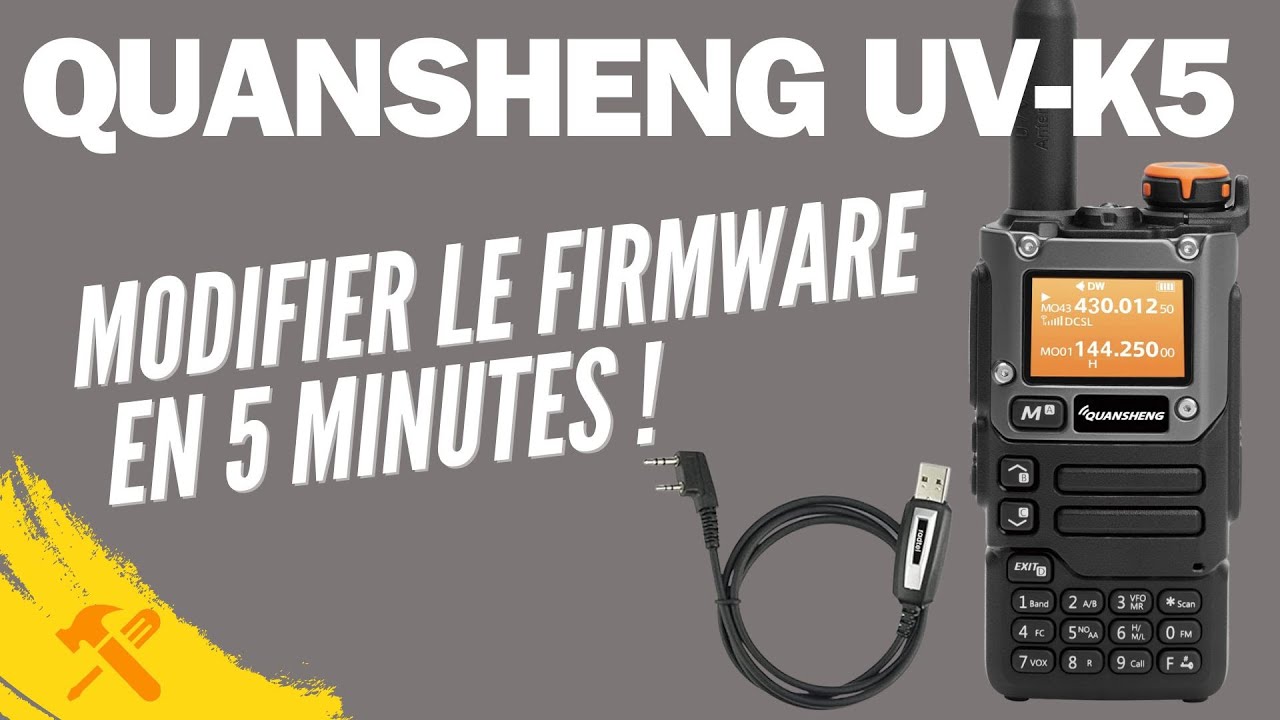 En 5 mn Chrono ⏱️ Modifier le Firmware du Quansheng UV-K5 🔧🚀