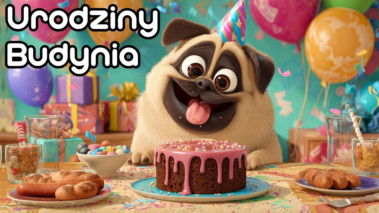 🐶 Budyń - Urodzinowy Mops 🎂 | Bajka słuchowisko dla dzieci 🌙 | Audiobook 🎶