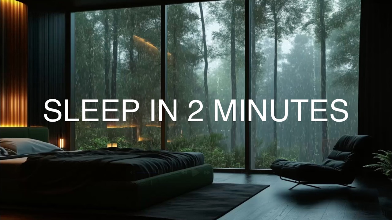 Rain Sounds for Sleeping 😴 Heavy Rain & Thunderstorm for Deep Sleep & Relaxation at Night