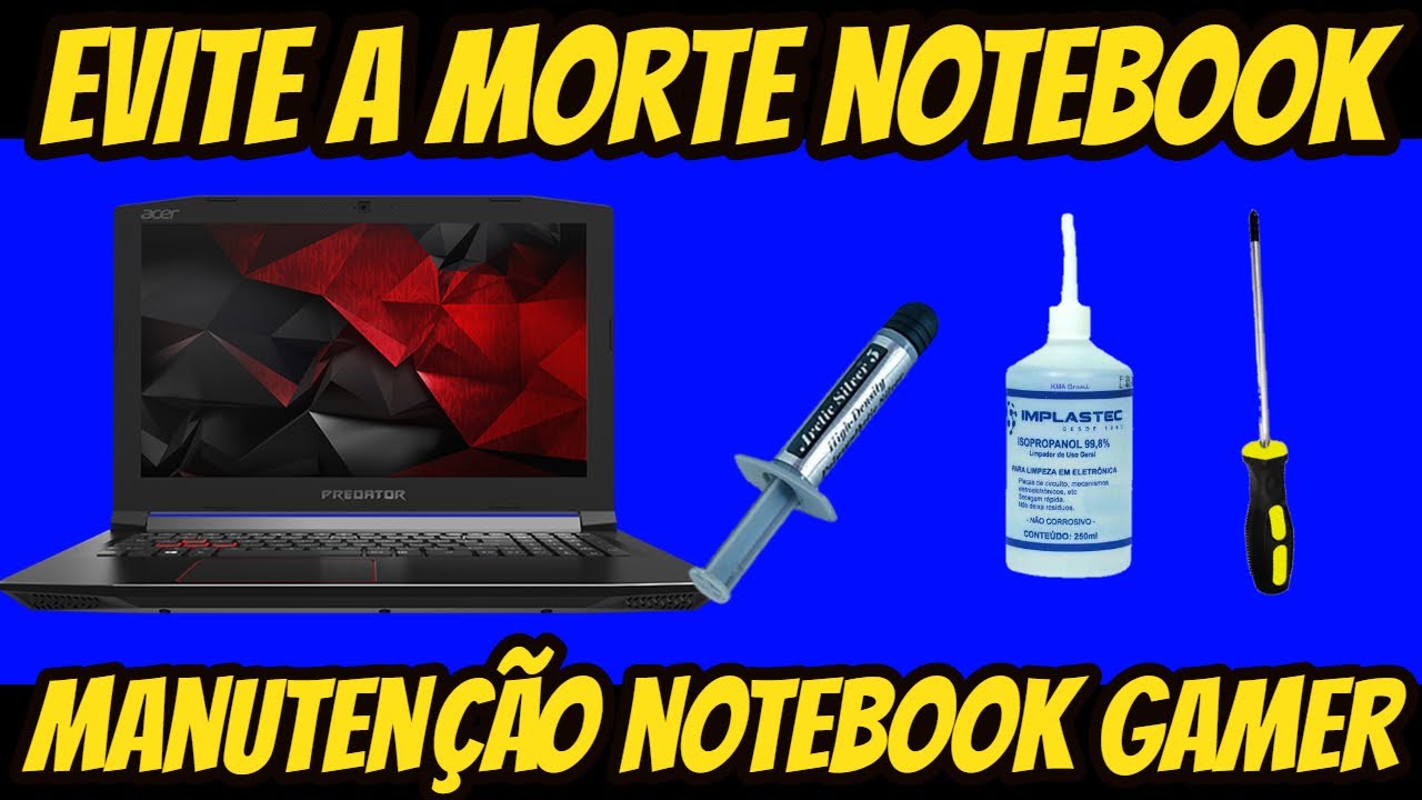 Como Abrir Notebook Acer Predator Helios 300, Fazer Limpeza e Trocar Pasta Térmica