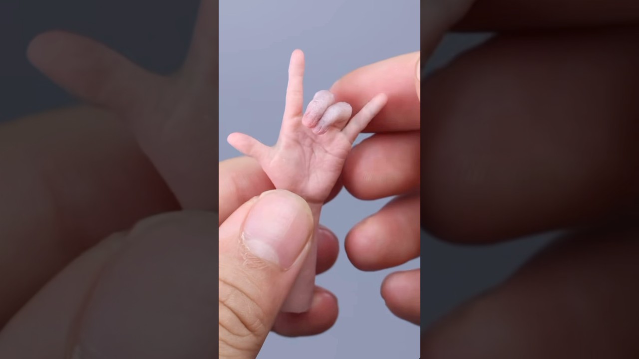 World's smallest #articulated silicone #hand #actionfigures #toys #miniature #spiderman #scalemodel