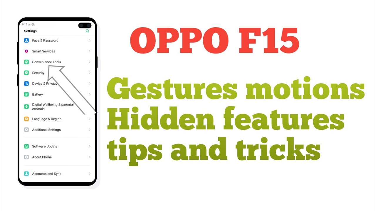 OPPO F15 Gestures and motions Hidden features tips and tricks