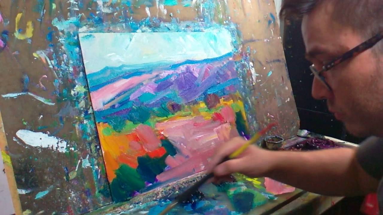 Oil Painting Impressionism Session Artist Jose Trujillo - Landscape - Alla Prima - Session 019