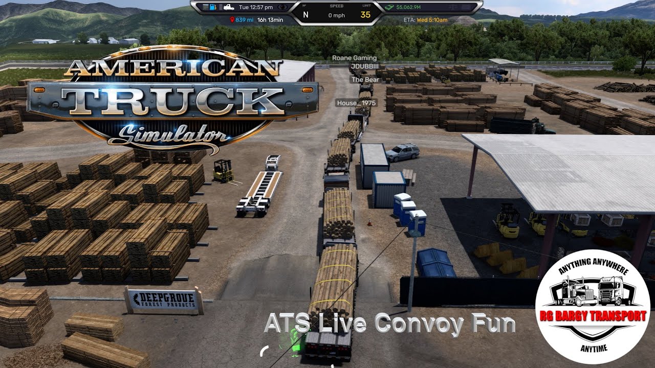 Playing American Truck Simulator in Convoy with RG Bargy Crew