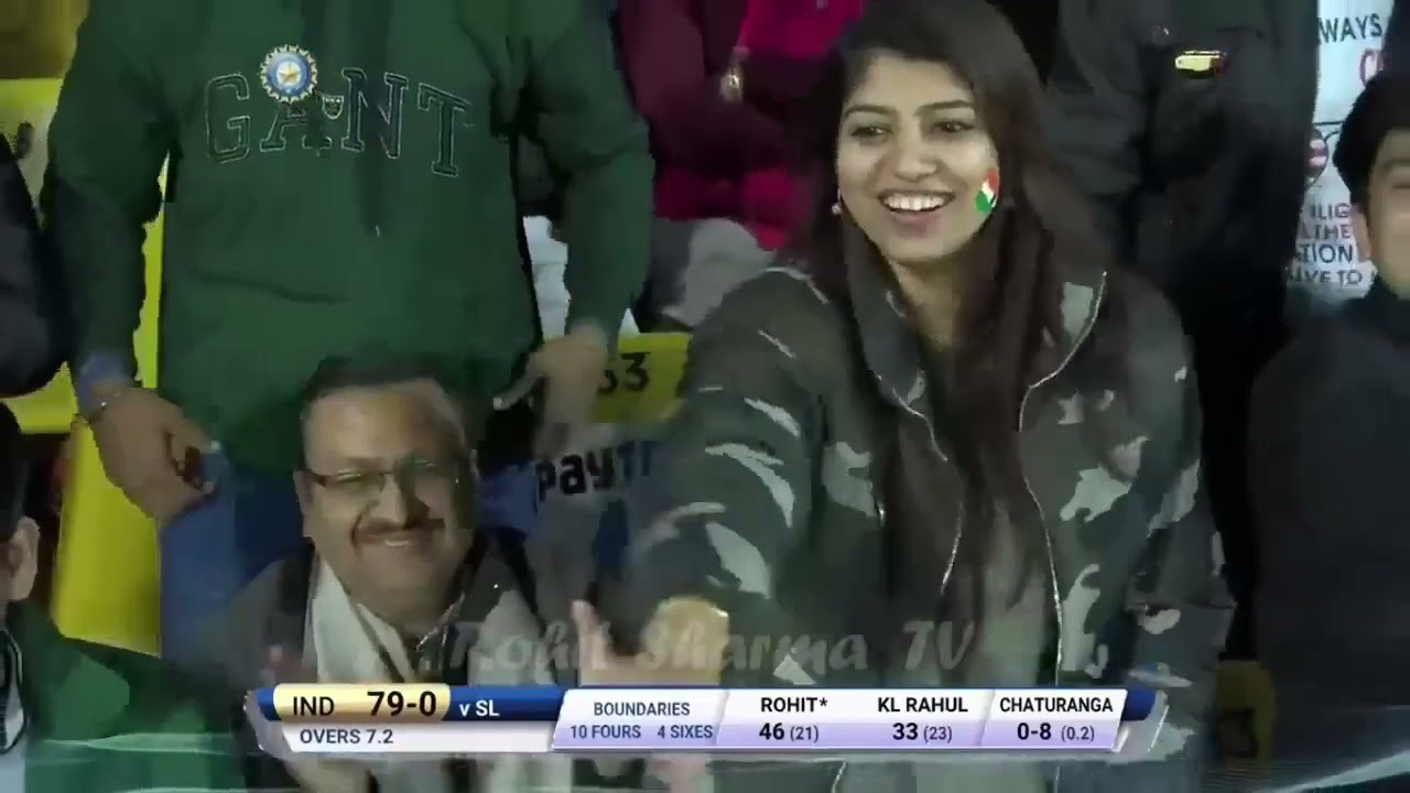 Rohit Sharma 118 (43) vs Sri Lanka 2nd T201 2017 Indore (Ball By Ball)