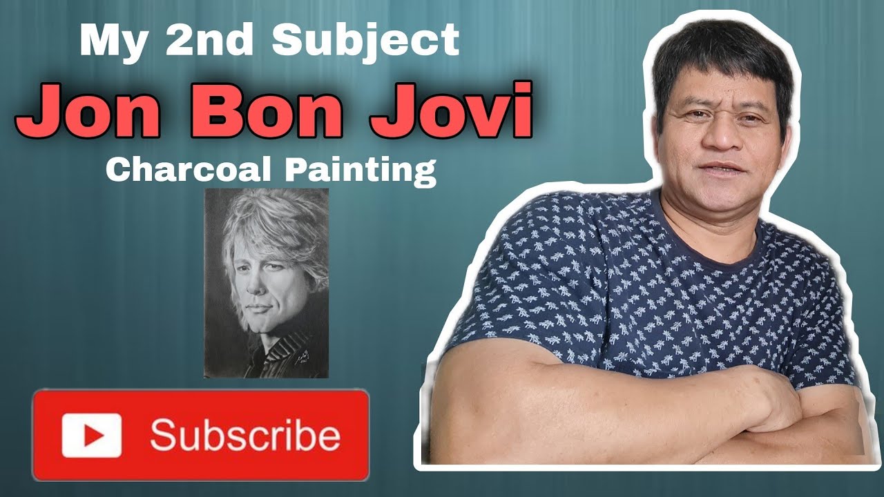 Bon Jovi Charcoal Painting