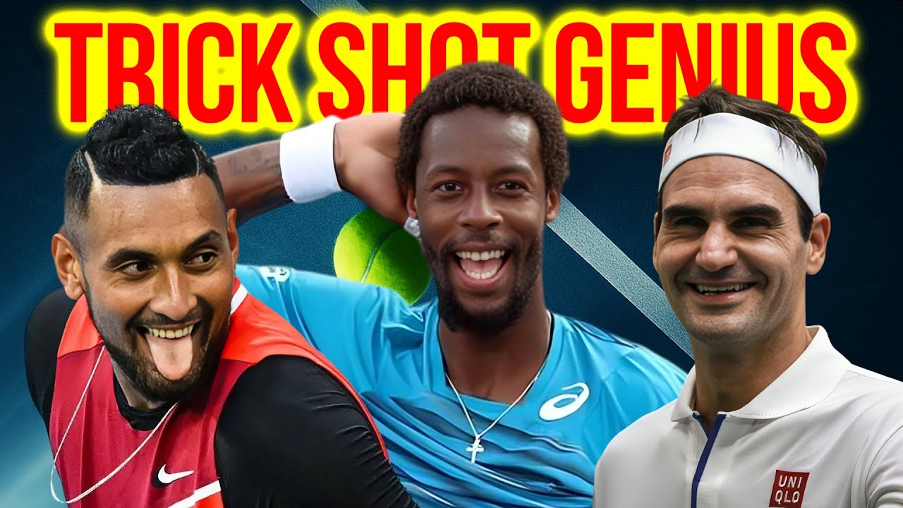 Top 10 Tennis Trickshot Geniuses of All Time | Kyrgios, Federer, Monfils & More!