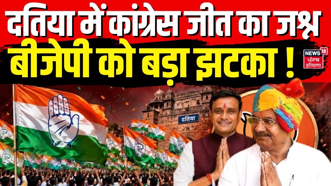 Datia By Election Results: दतिया में कांग्रेस जीत का जश्न, बीजेपी को बड़ा झटका ! | BJPvsCongress