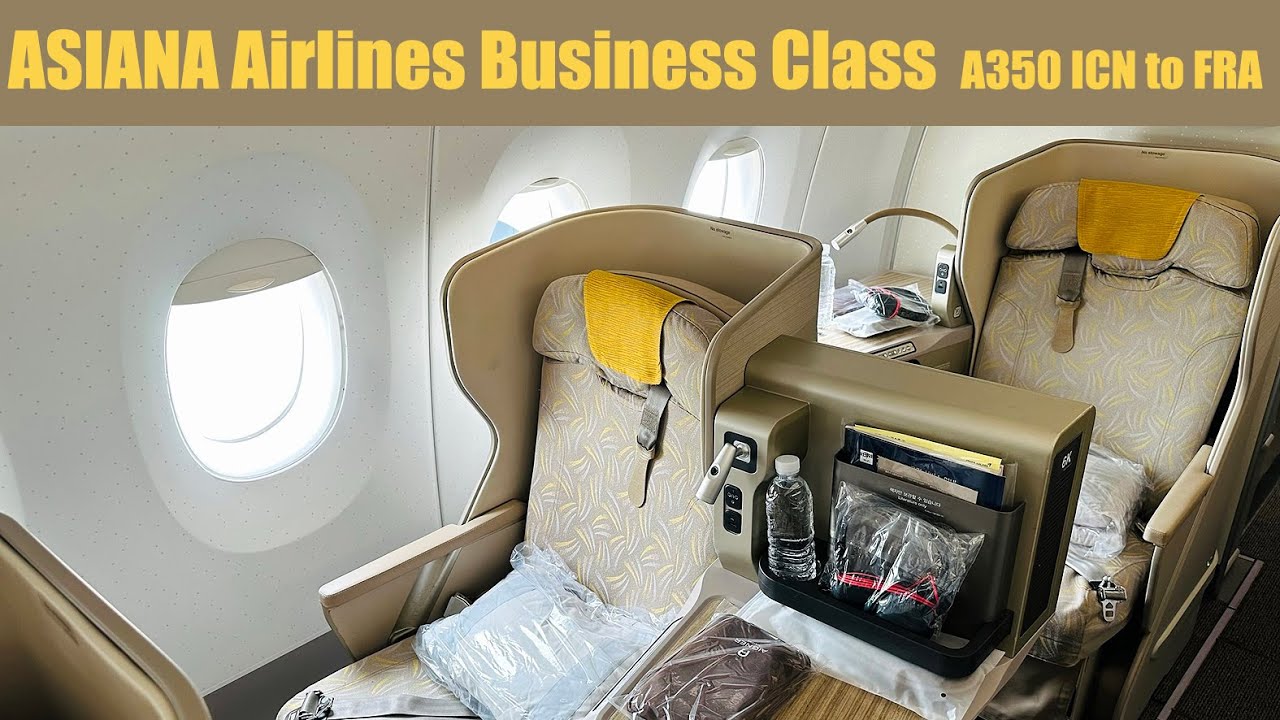 5-Star Airline! ASIANA Airlines Business Class A350-900 Seoul to Frankfurt