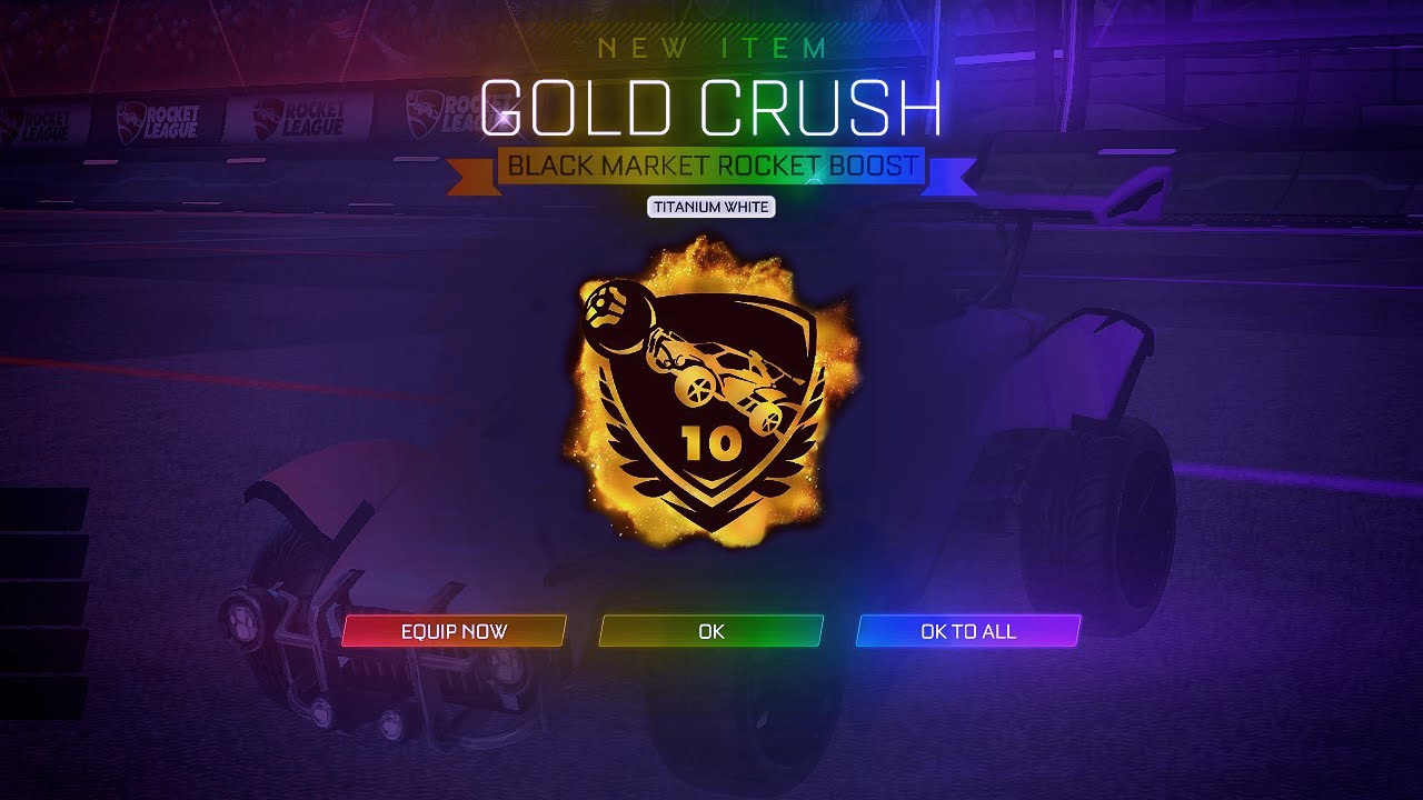 PLAYING ROCKET LEAGUE WITH THE *NEW* GOLD CRUSH ALPHA BOOST!