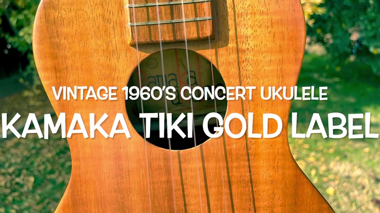 Kamaka Tiki Gold Label Concert Ukulele | 1960’s Vintage | Beautiful Picture and Sound Video