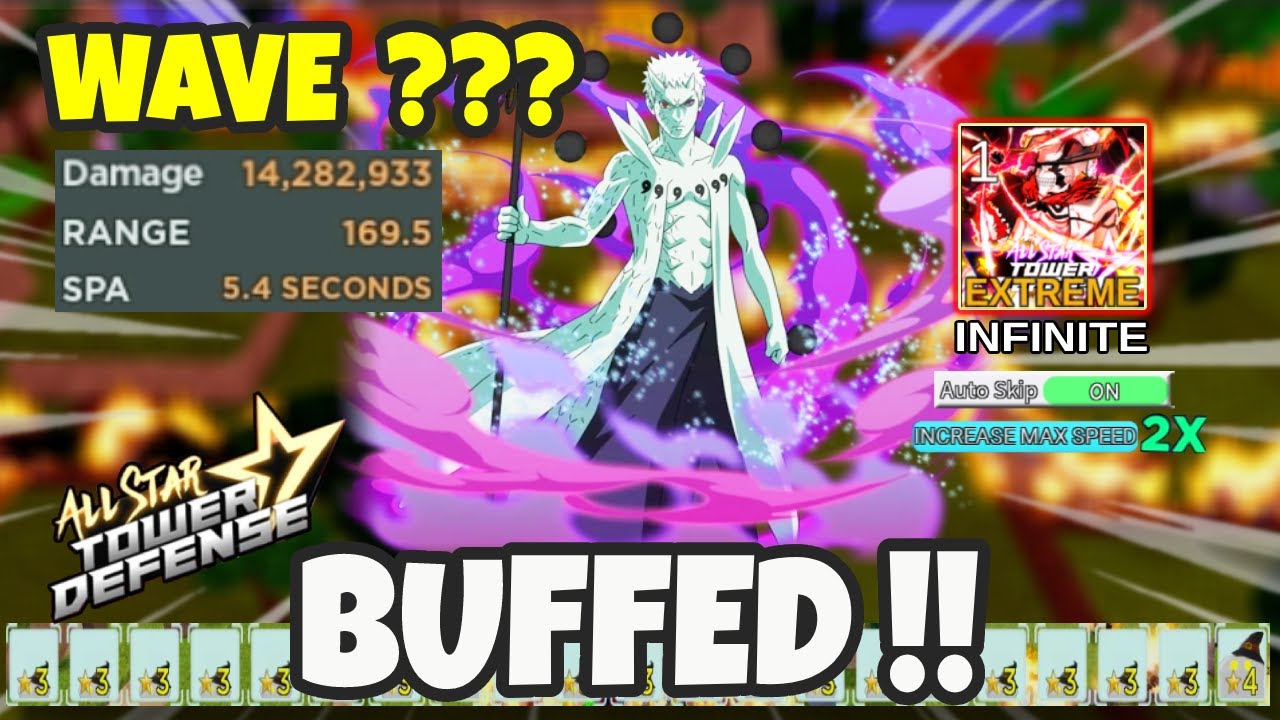 BUFFED AGAIN Obito (Red Eye Warrior Path) in Extreme Infinite Mode All Star Tower Defense Roblox