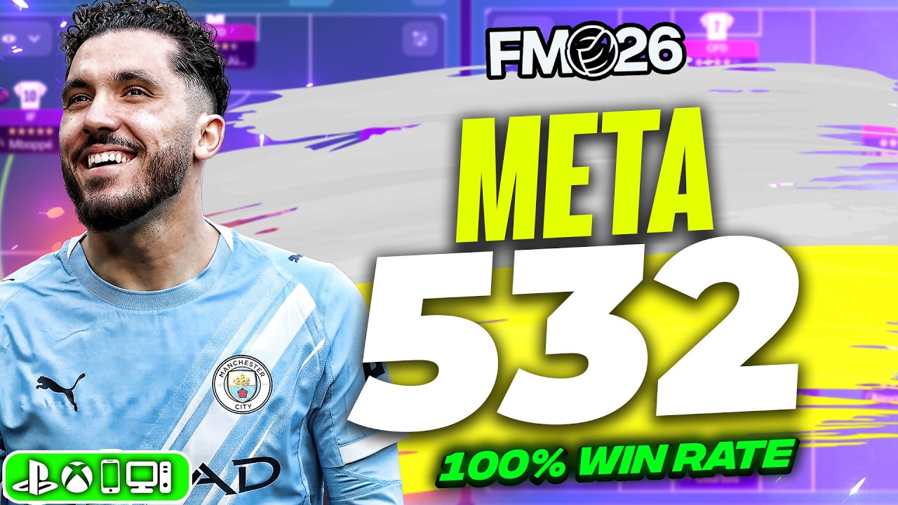 Сбойная мета 5-3-2 со 100% вероятностью победы | Лучшая тактика для FM26