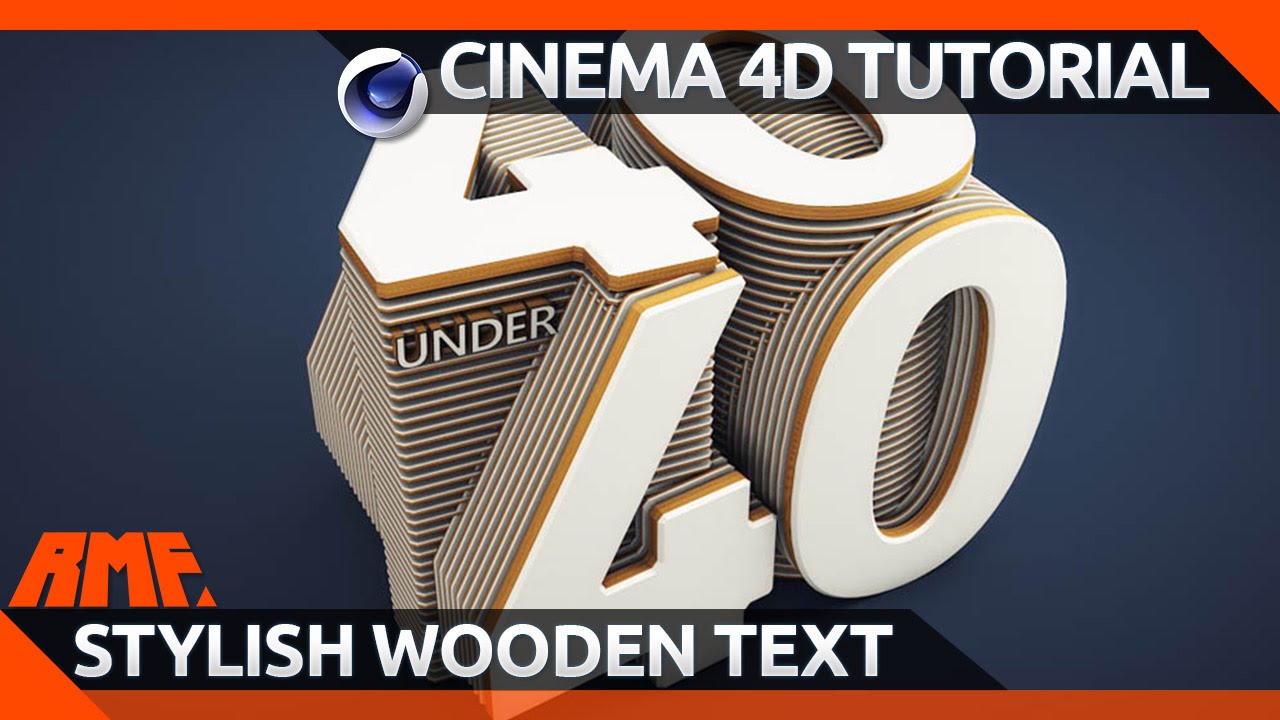 Урок по Cinema 4D — Стильная 3D-структура текста из дерева.