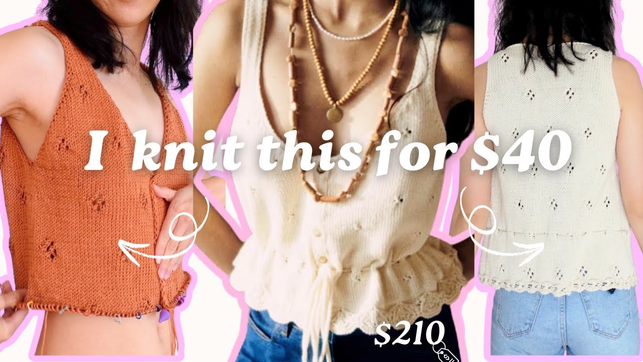 ✏️ Design Process 🧶 Recreating this $210 Knit Top for $40 Stash Yarn So Technically Free (girl math)