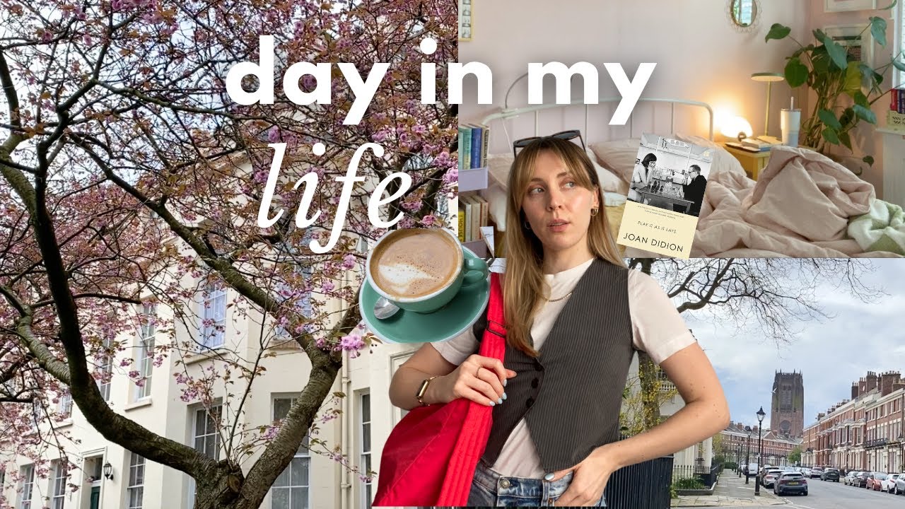 a day in my life in liverpool | trying to be productive, make up routine & reading at home | vlog