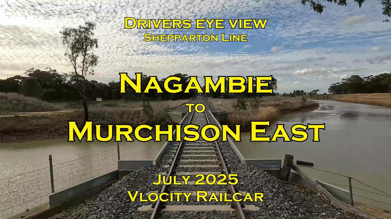 Drivers eye view, Nagambie to Murchison East, VL, Jul 2025