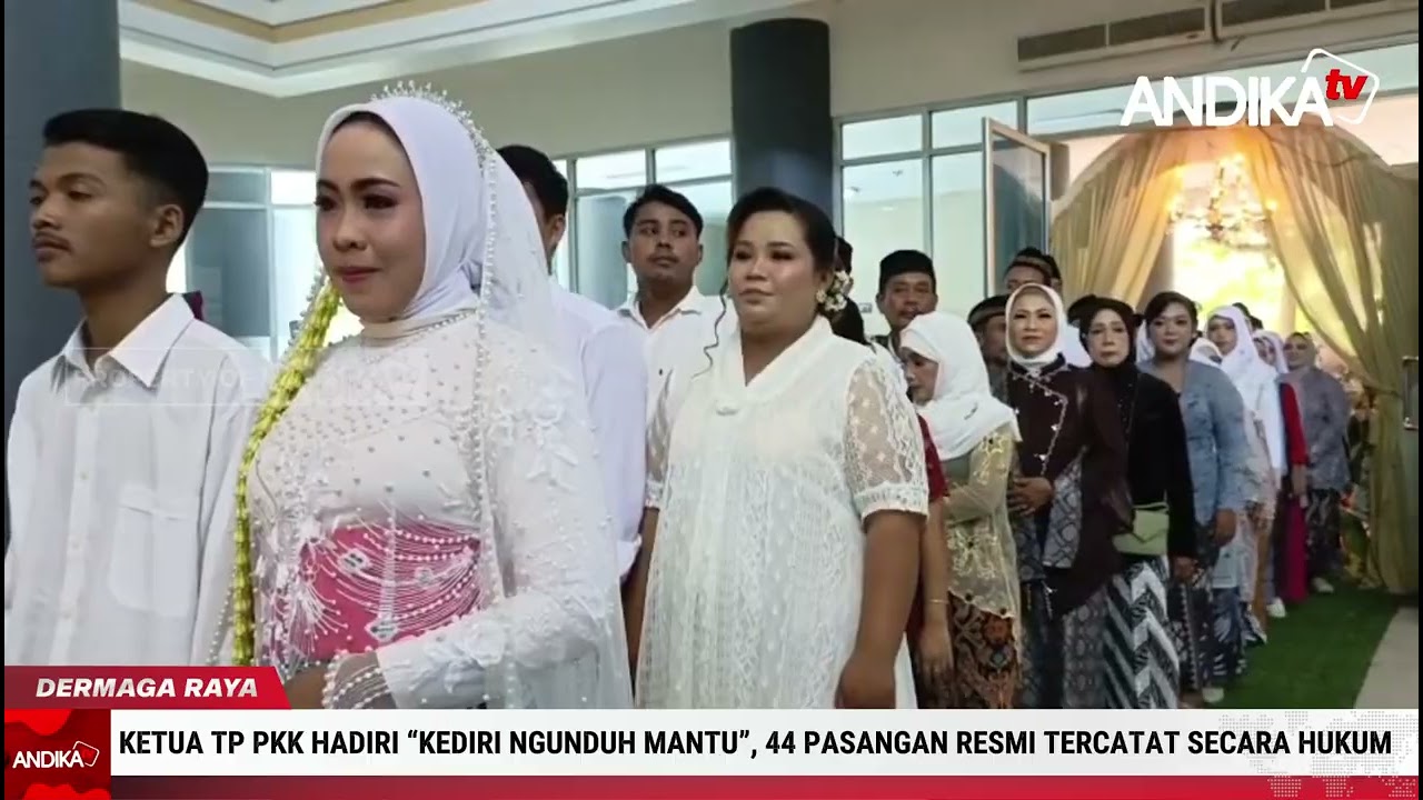 KETUA TP PKK HADIRI “KEDIRI NGUNDUH MANTU”, 44 PASANGAN RESMI TERCATAT SECARA HUKUM