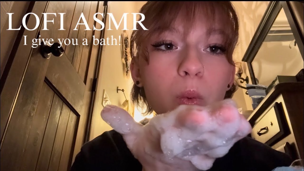 LOFI ASMR, I give you a bath!! (Personal attention, Mouth sounds, Water) 