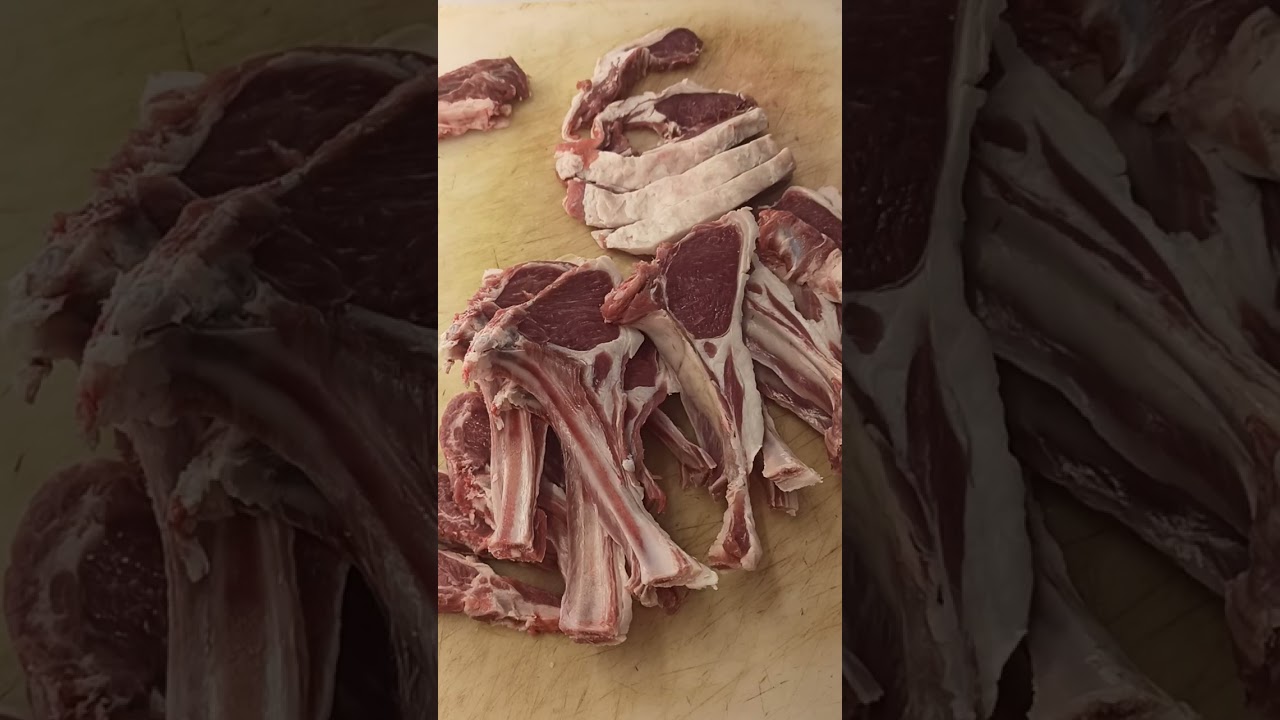 Kuzu pirzola kesmenin püf noktaları..Nasıl büyük gösterebiliriz #butcher  #kasapafm  #aboneol 
