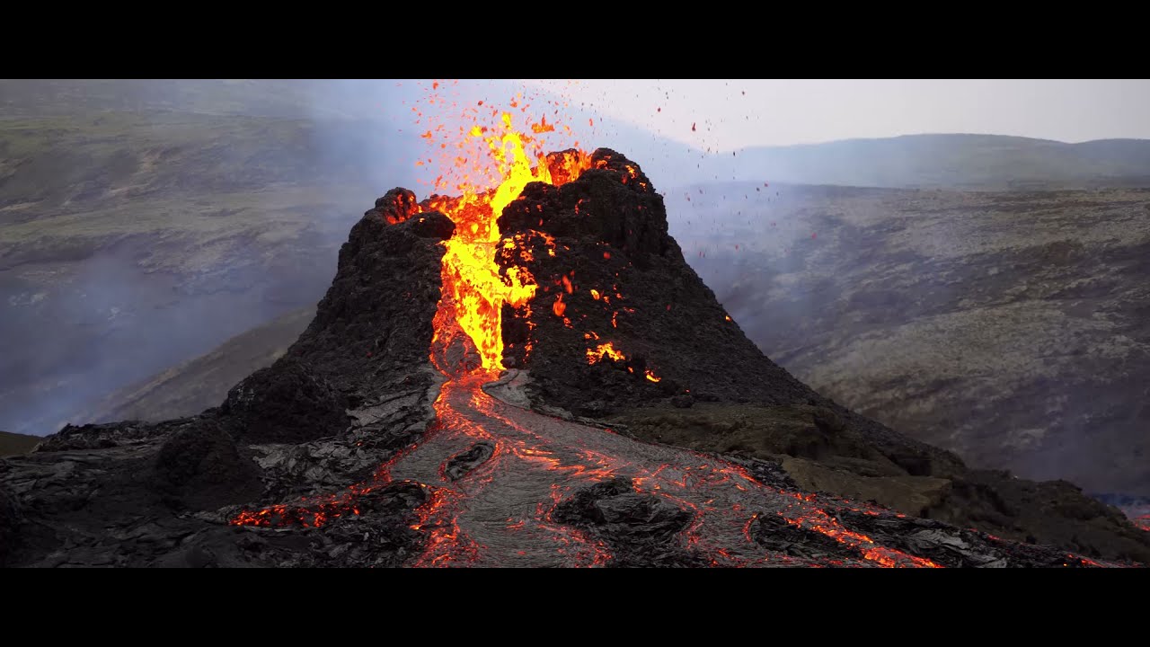 Eruption in Geldingadal valley. Iceland
