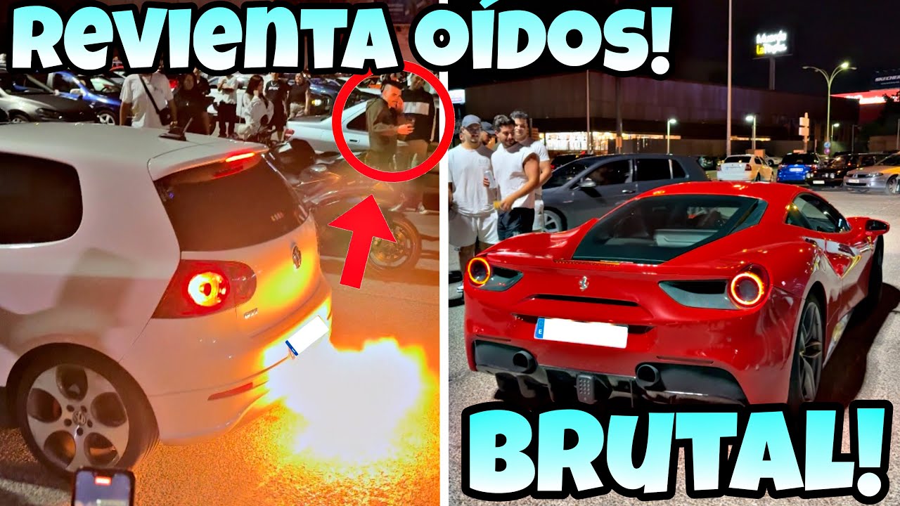 SE DESCONTROLA!!PETARDAZOS,LLAMARADAS ACELERONES EN LA MEGA KDD DE COCHES MULTIMARCA NOCTURNA! 