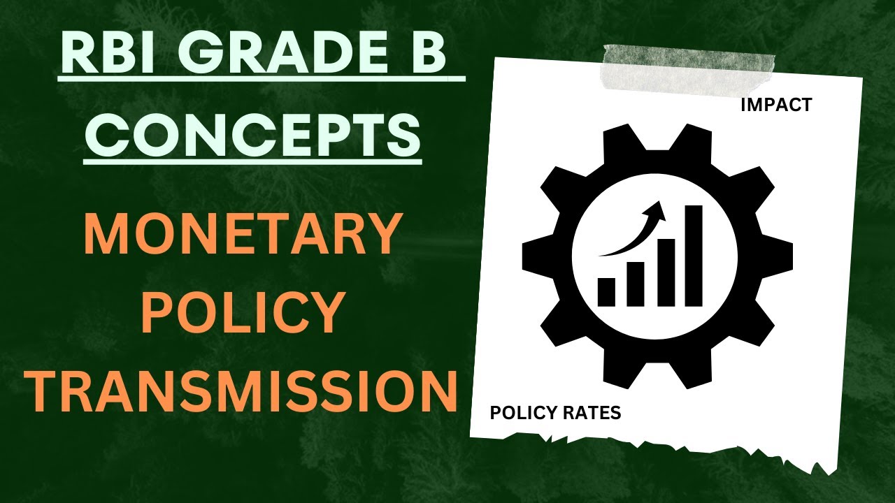 RBI Grade B Concepts - Monetary Policy Transmission Mechanism
