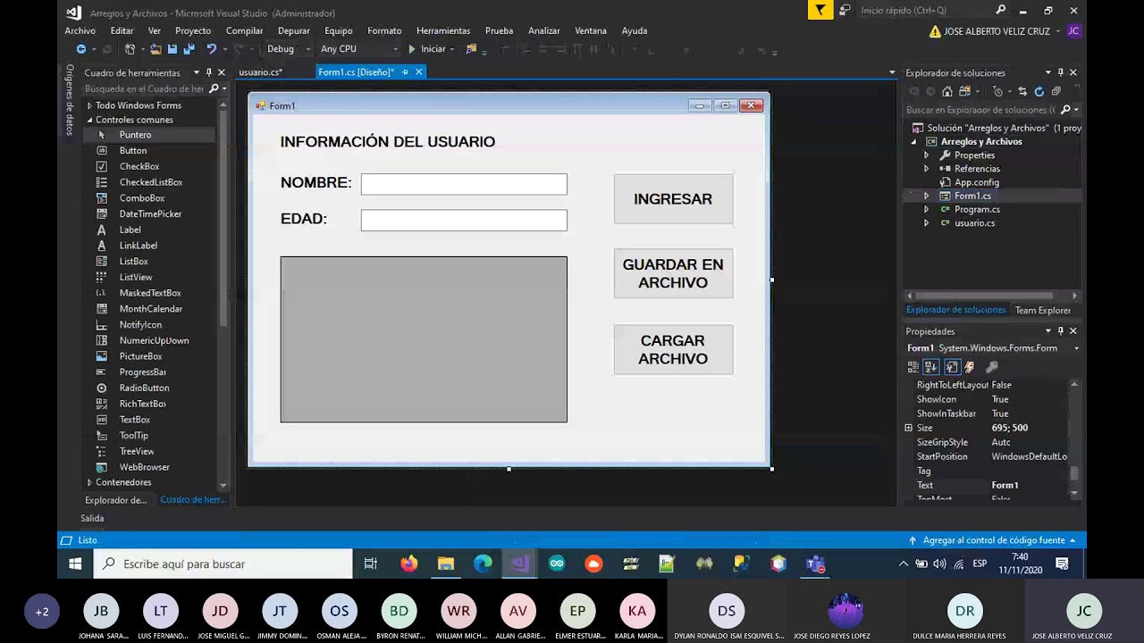 28-ARREGLOS Y ALMACENAMIENTO EN ARCHIVOS DE TEXTO CON C#