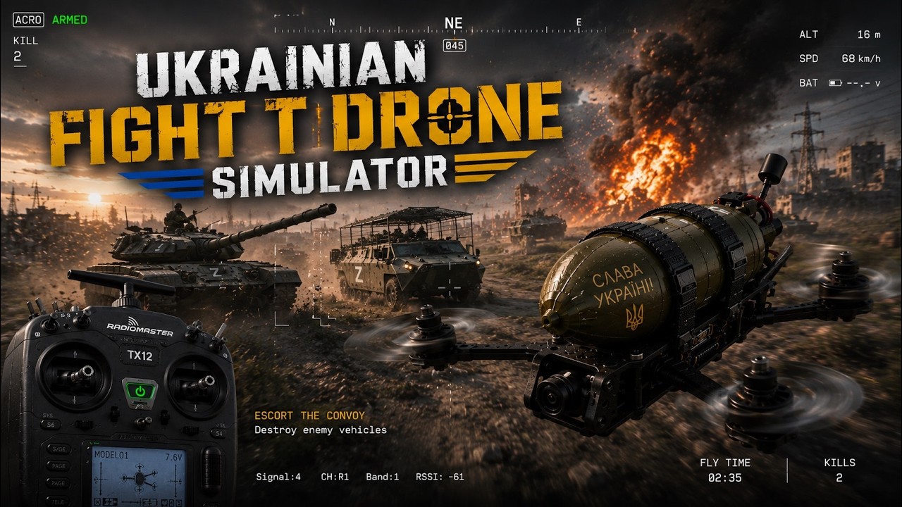 UKRAINIAN FIGHT DRONE SIMULATOR + RadioMaster TX12